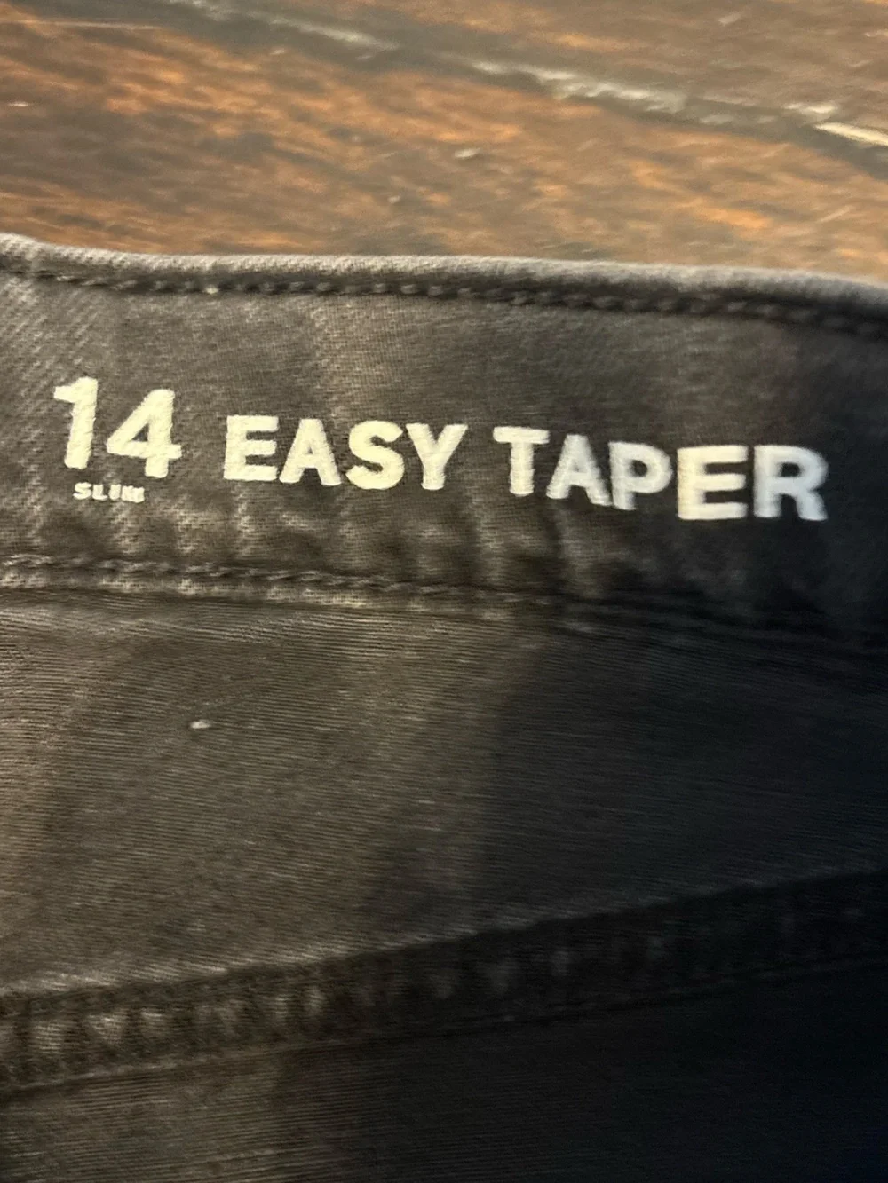 Gap Distressed Black Jeans - Size 14 easy taper slim
